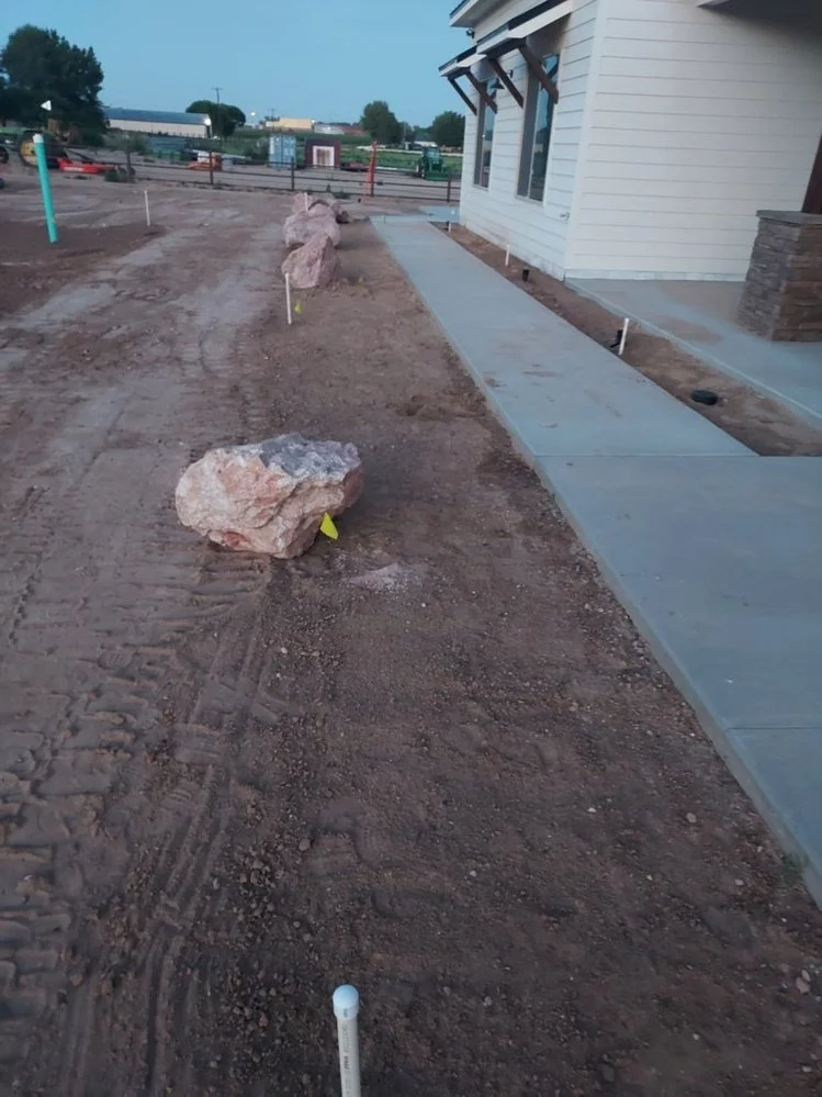 Front yard gravel refresh completed by Priddy Landscaping and Irrigation on Cheva Court in Farmington NM