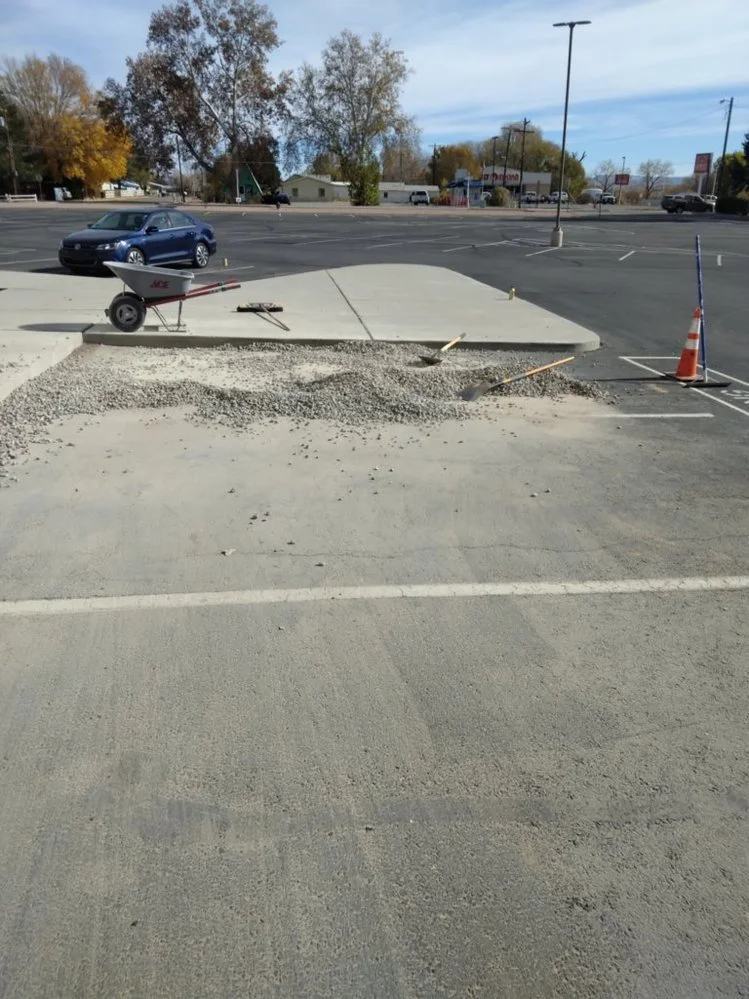 Grass-to-gravel yard conversion completed near Logans Cove Place in Farmington NM