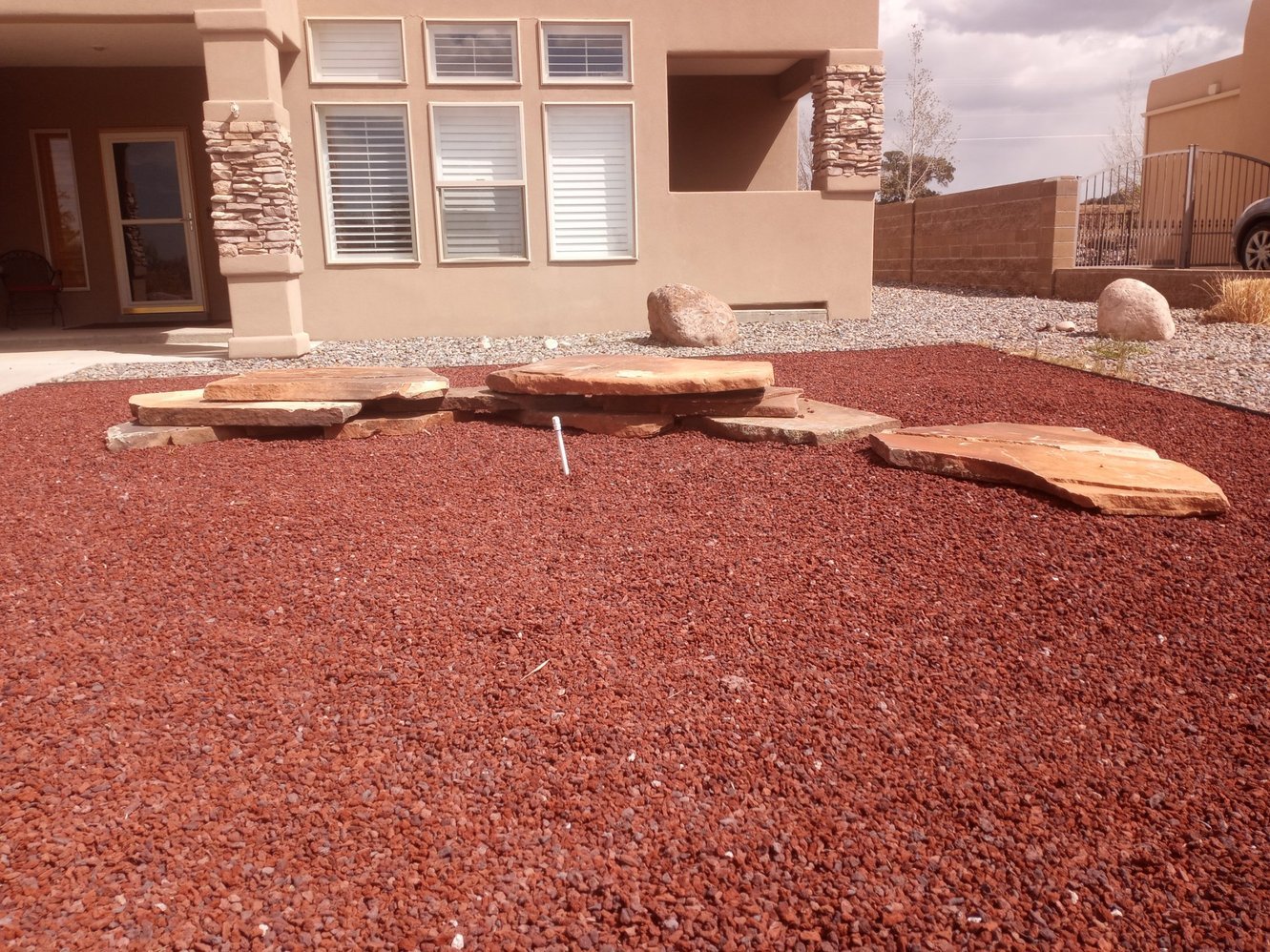 Gravel yard installation near 20th Street in Farmington NM by Priddy Landscaping and Irrigation