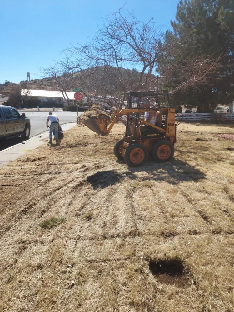 Decorative gravel landscaping completed by Priddy Landscaping and Irrigation near Las Brisas Trail in Farmington NM
