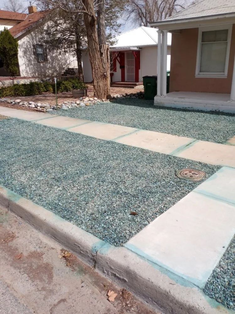 Gravel yard installation near 20th Street in Farmington NM by Priddy Landscaping and Irrigation