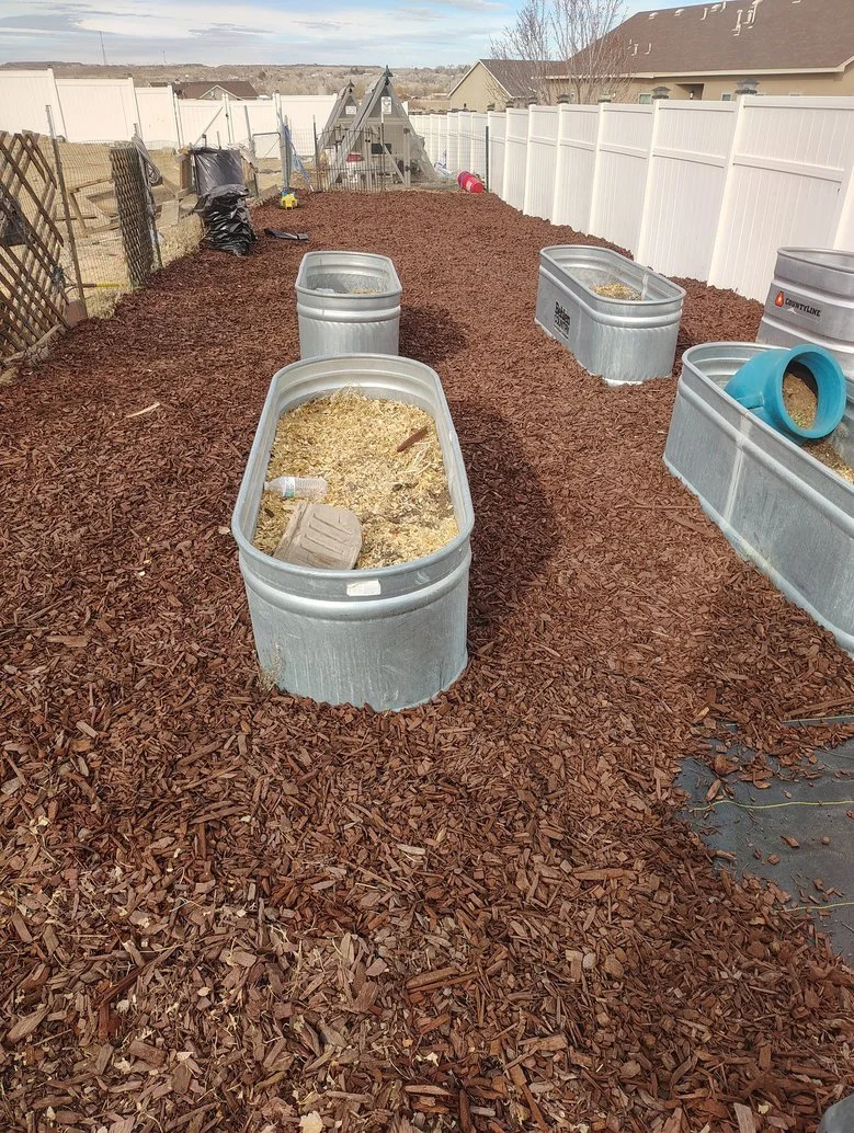 Residential mulch installation near Bloomfield NM