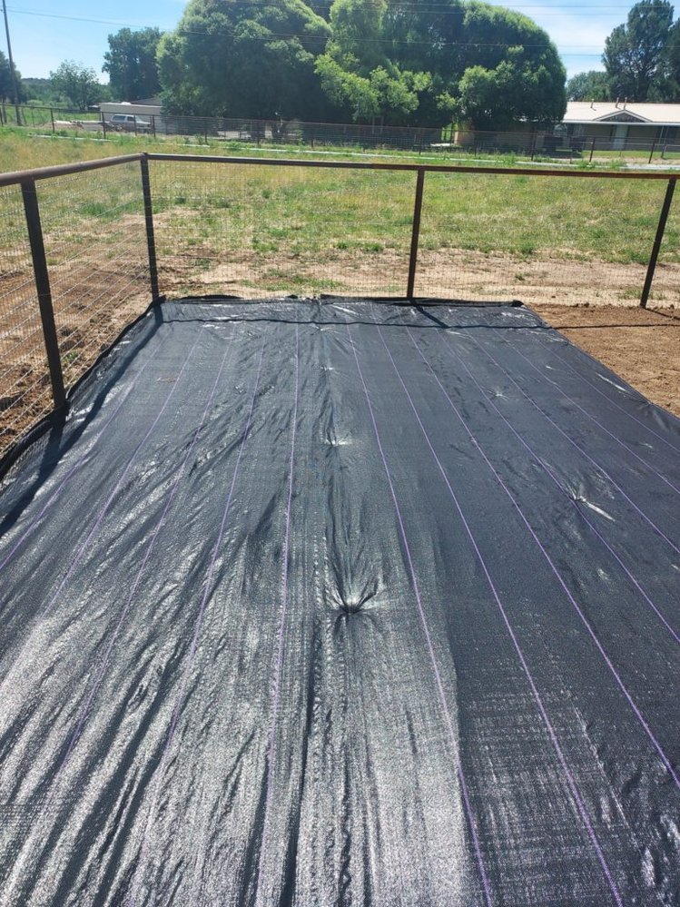 Gravel landscaping completed on Cimarron Avenue in Aztec NM by Priddy Landscaping and Irrigation