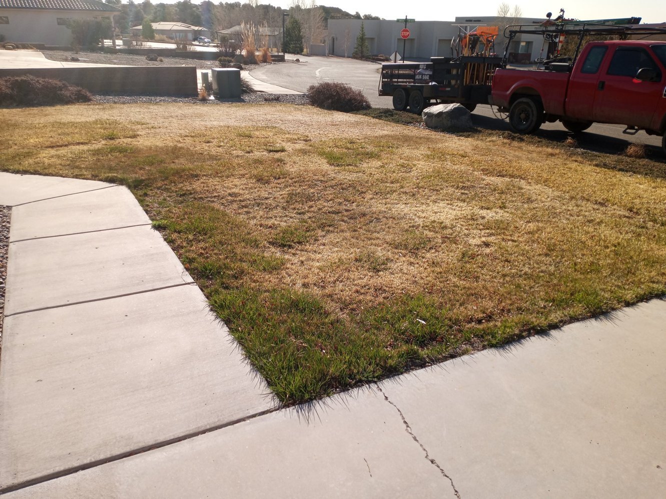 Residential gravel installation on Birdie Drive in Farmington NM by Priddy Landscaping and Irrigation