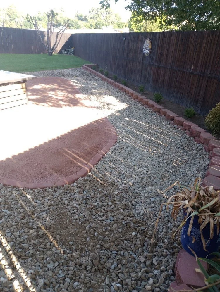 Decorative gravel yard completed near Vista Del Rio Court in Farmington NM