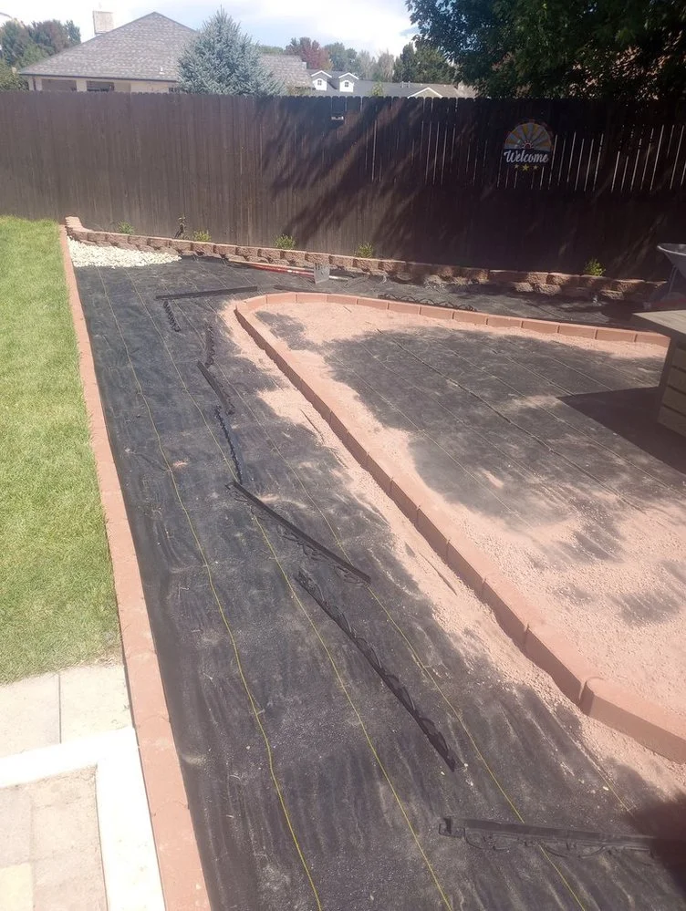 Residential gravel installation handled by Priddy Landscaping and Irrigation near Ensenada Way in Farmington NM