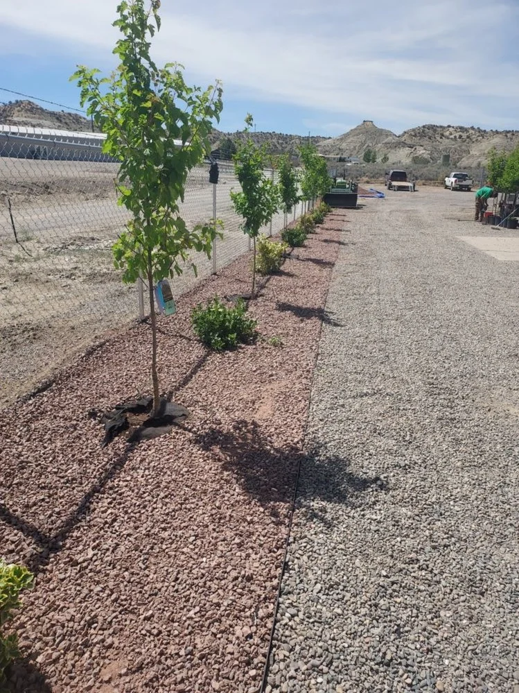 Gravel driveway replacement finished near Naples Drive by Priddy Landscaping and Irrigation in Farmington NM