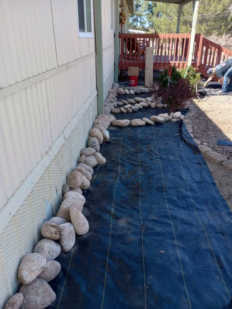Residential gravel installation on Mary Drive in Bloomfield NM by Priddy Landscaping and Irrigation