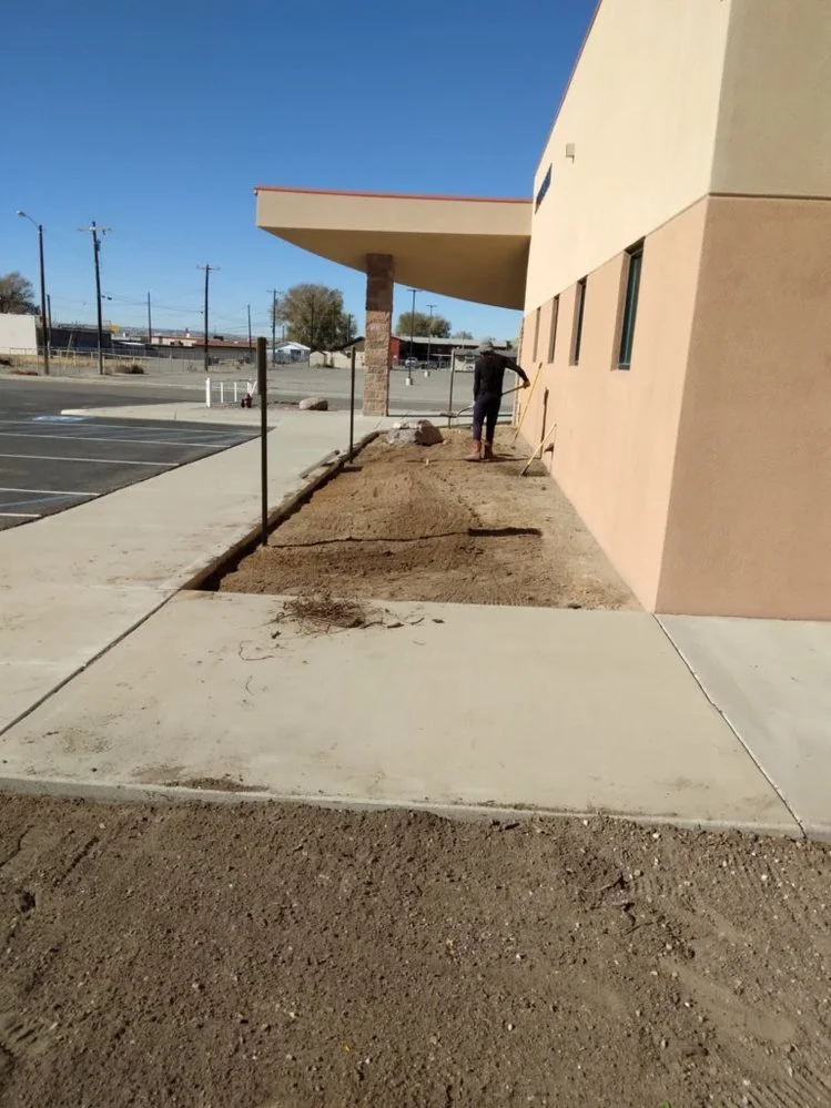 Decorative gravel yard completed near Las Brisas Trail in Farmington NM by Priddy Landscaping and Irrigation