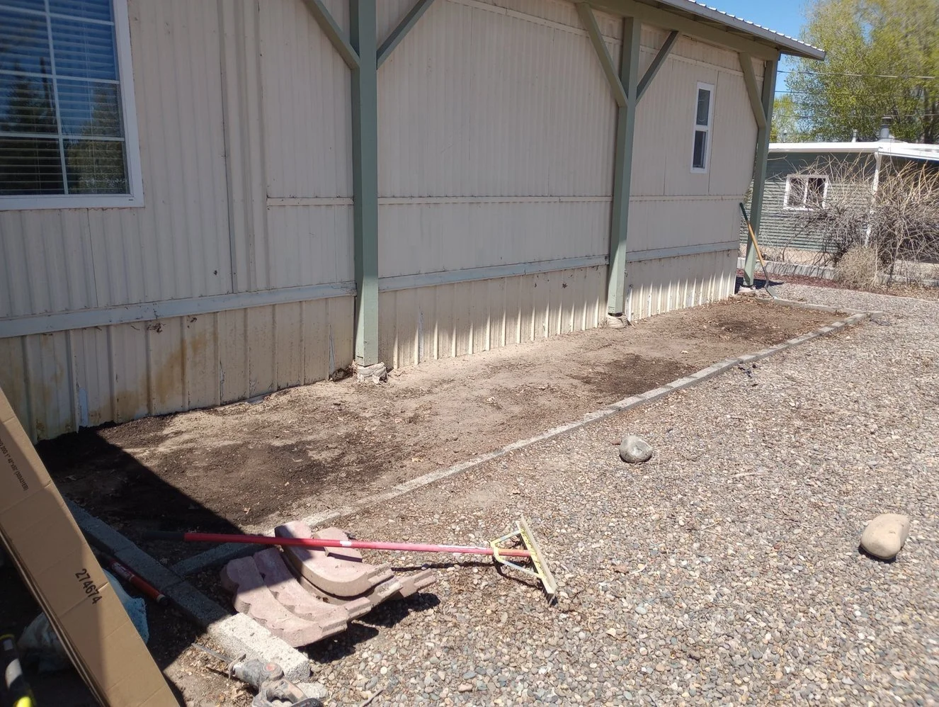 Gravel installation completed on Sycamore Avenue in Bloomfield NM by Priddy Landscaping and Irrigation