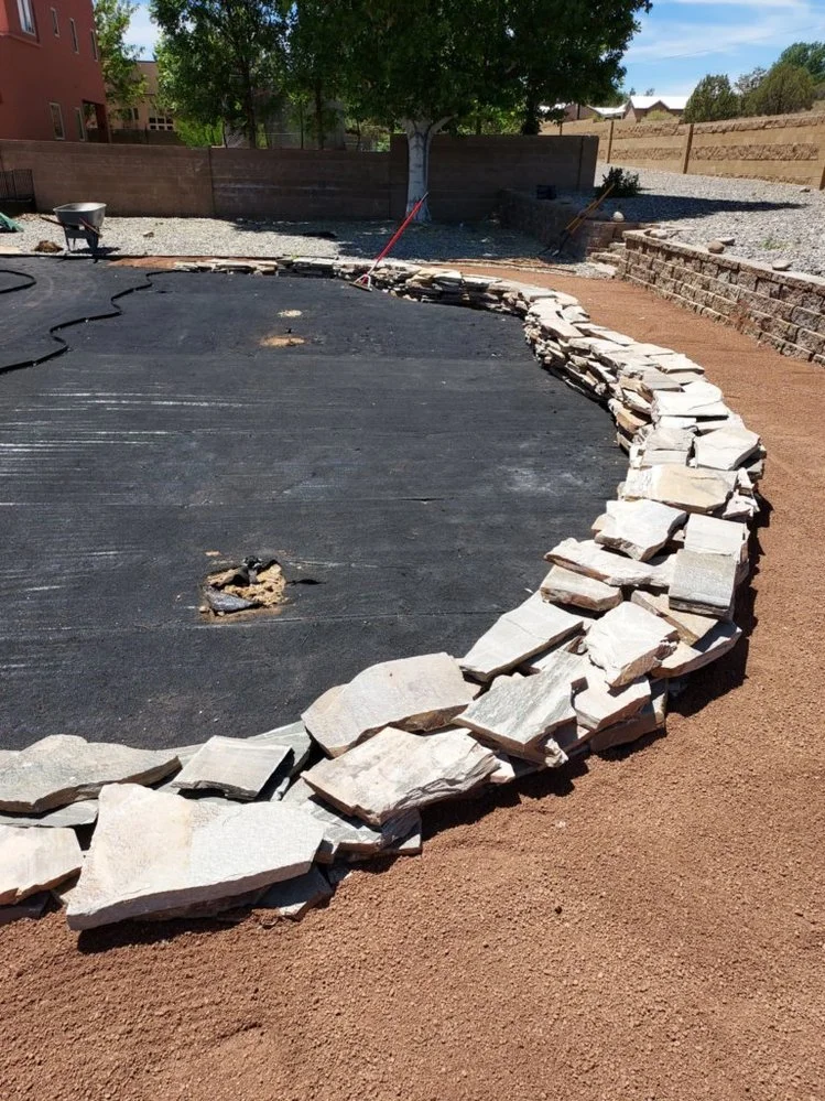 Gravel installation completed on Anasazi Drive in Aztec NM by Priddy Landscaping and Irrigation