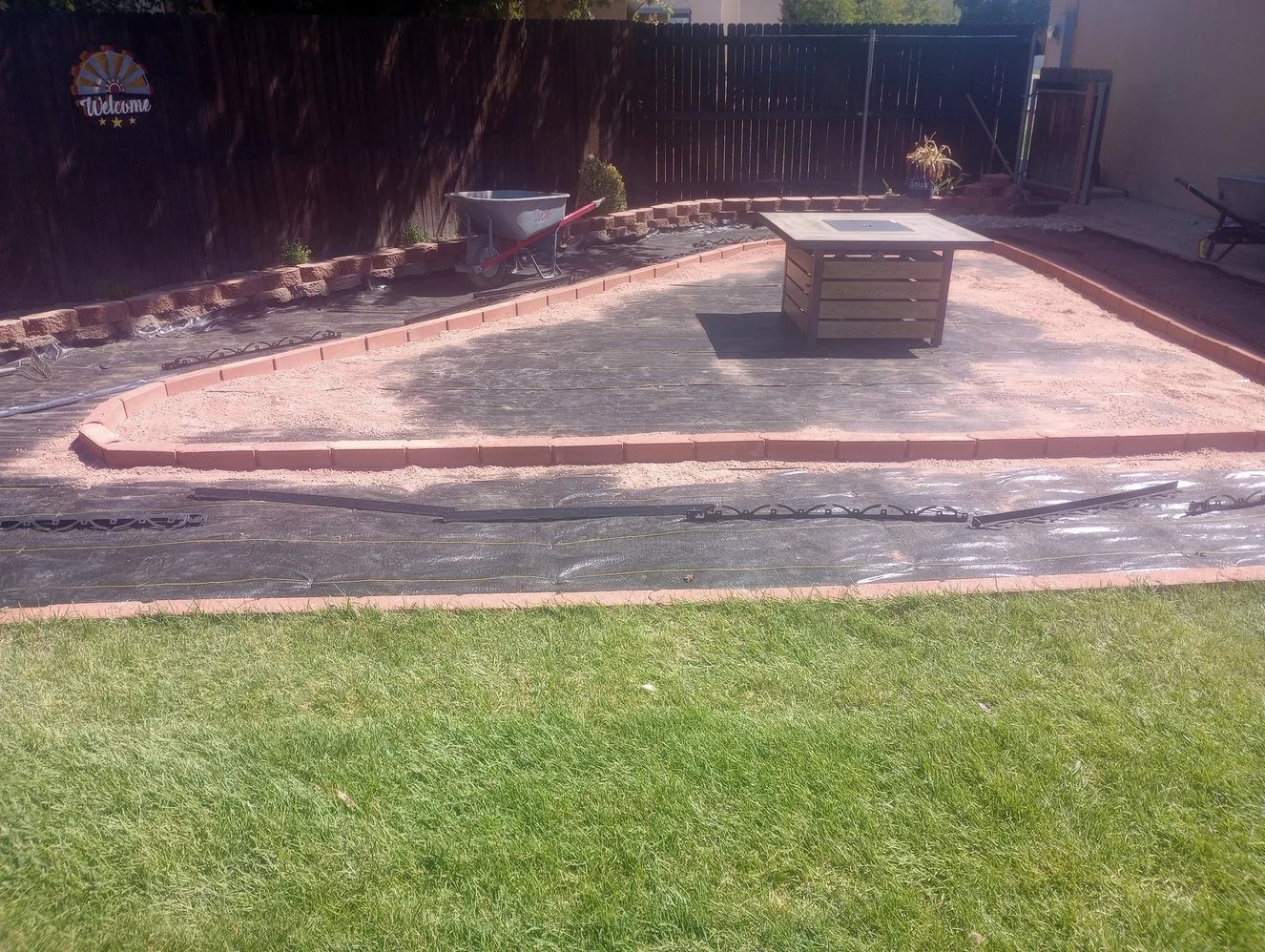 Gravel yard installation on Bessie Street in Aztec NM by Priddy Landscaping and Irrigation