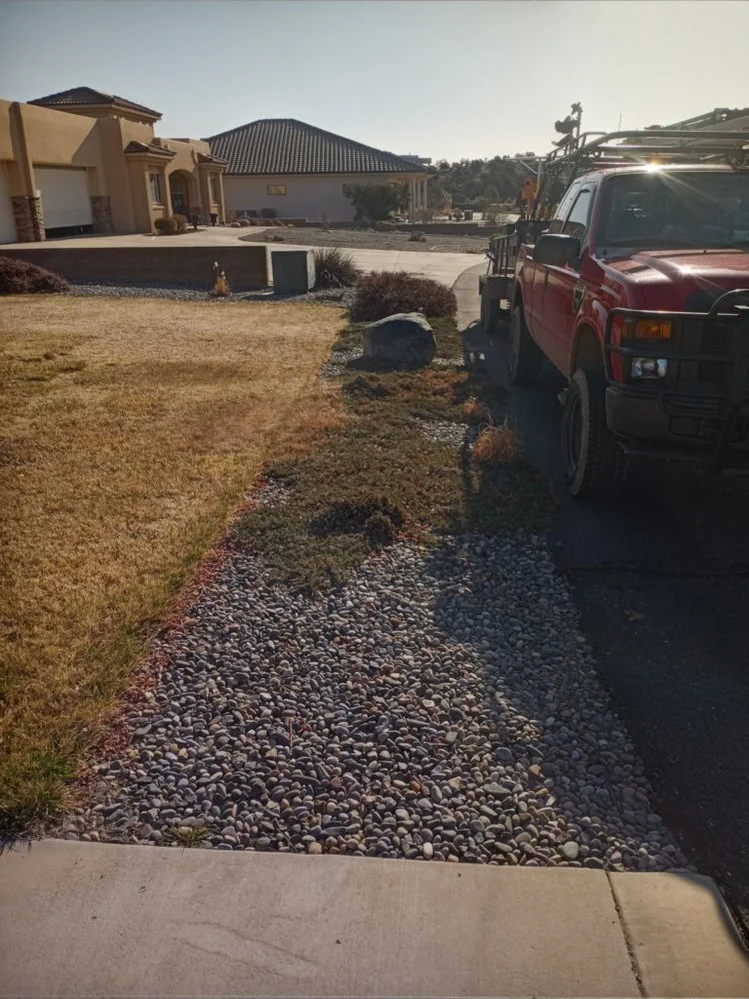 Gravel installation completed on Hemlock Avenue in Bloomfield NM by Priddy Landscaping and Irrigation
