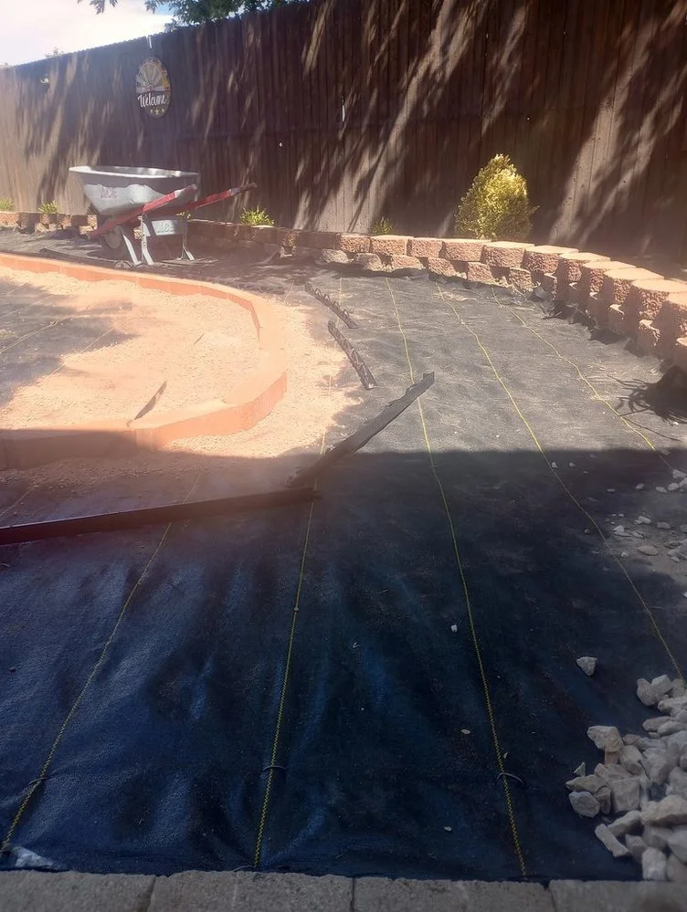 Gravel installation completed on Sycamore Avenue in Bloomfield NM by Priddy Landscaping and Irrigation