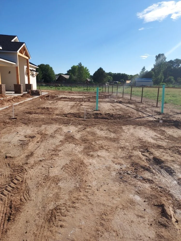 Front yard gravel landscaping on Maddox Avenue in Aztec NM by Priddy Landscaping and Irrigation