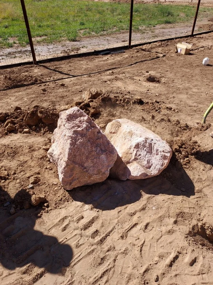 Residential gravel installation on Blancett Drive in Aztec NM by Priddy Landscaping and Irrigation