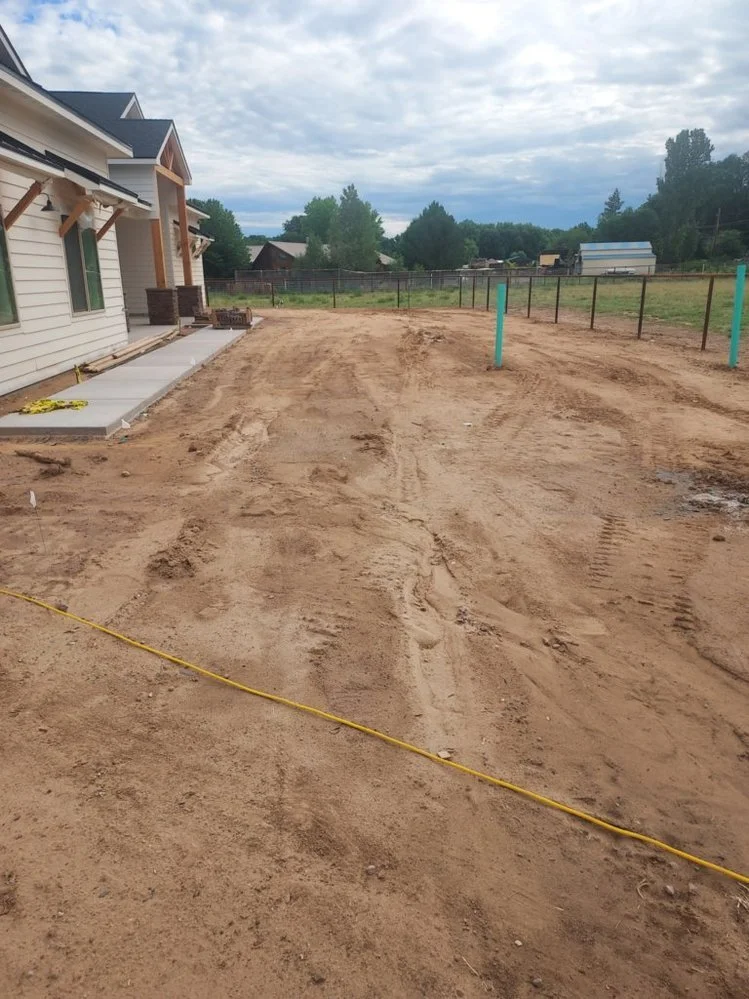 Gravel driveway replacement completed near Club House Drive in Farmington NM by Priddy Landscaping and Irrigation