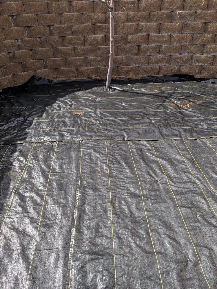 Residential gravel installation on Hampton Canyon Road in Aztec NM by Priddy Landscaping and Irrigation