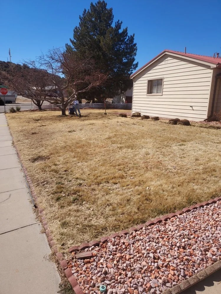 Gravel landscaping completed on Hammond Road in Bloomfield NM by Priddy Landscaping and Irrigation