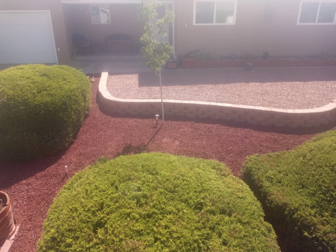 Gravel yard installation on Deer Dancer Drive in Aztec NM by Priddy Landscaping and Irrigation
