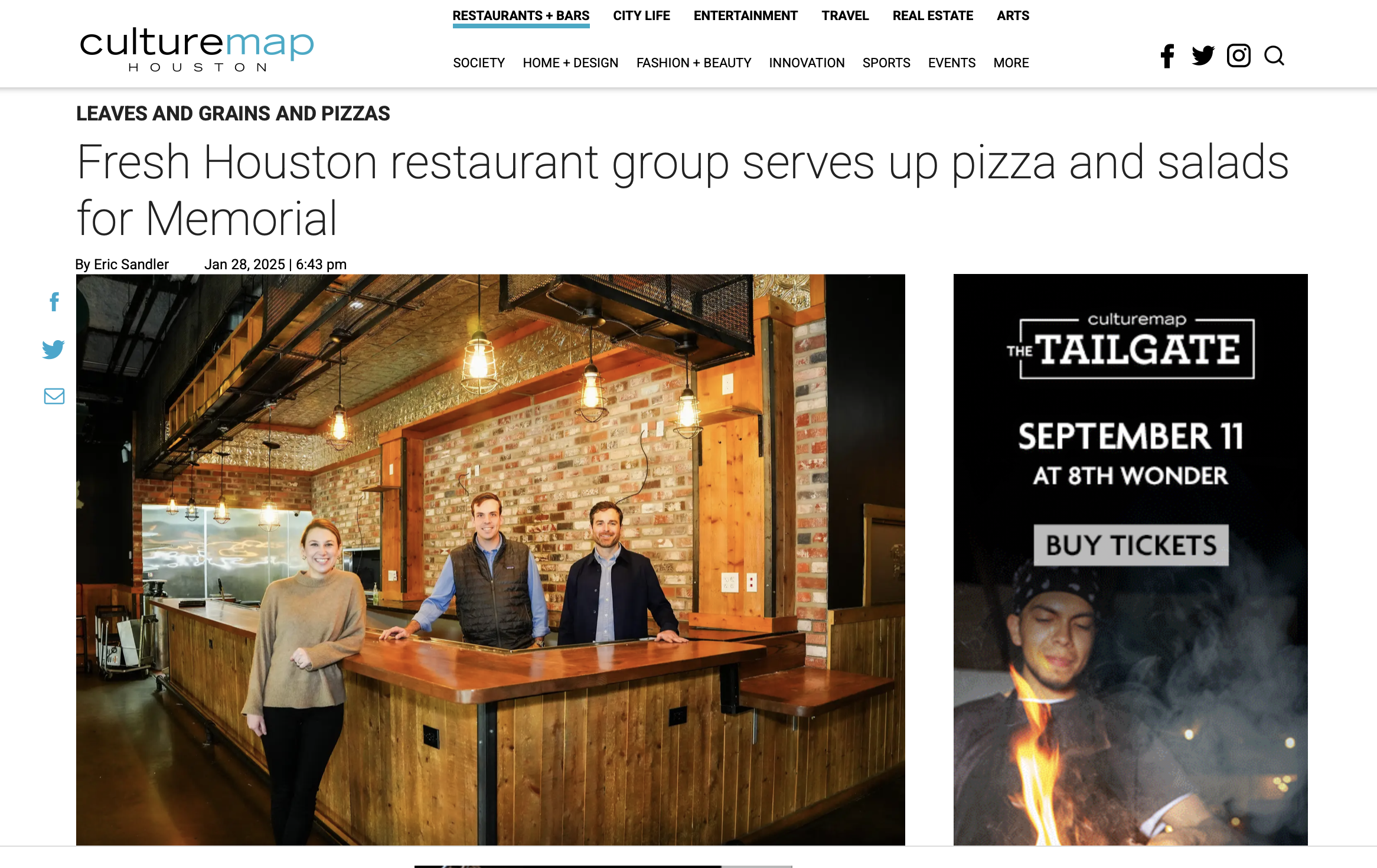 CultureMap, 
Fresh Houston Restaurant Group Serves up Pizza and Salads for Memorial