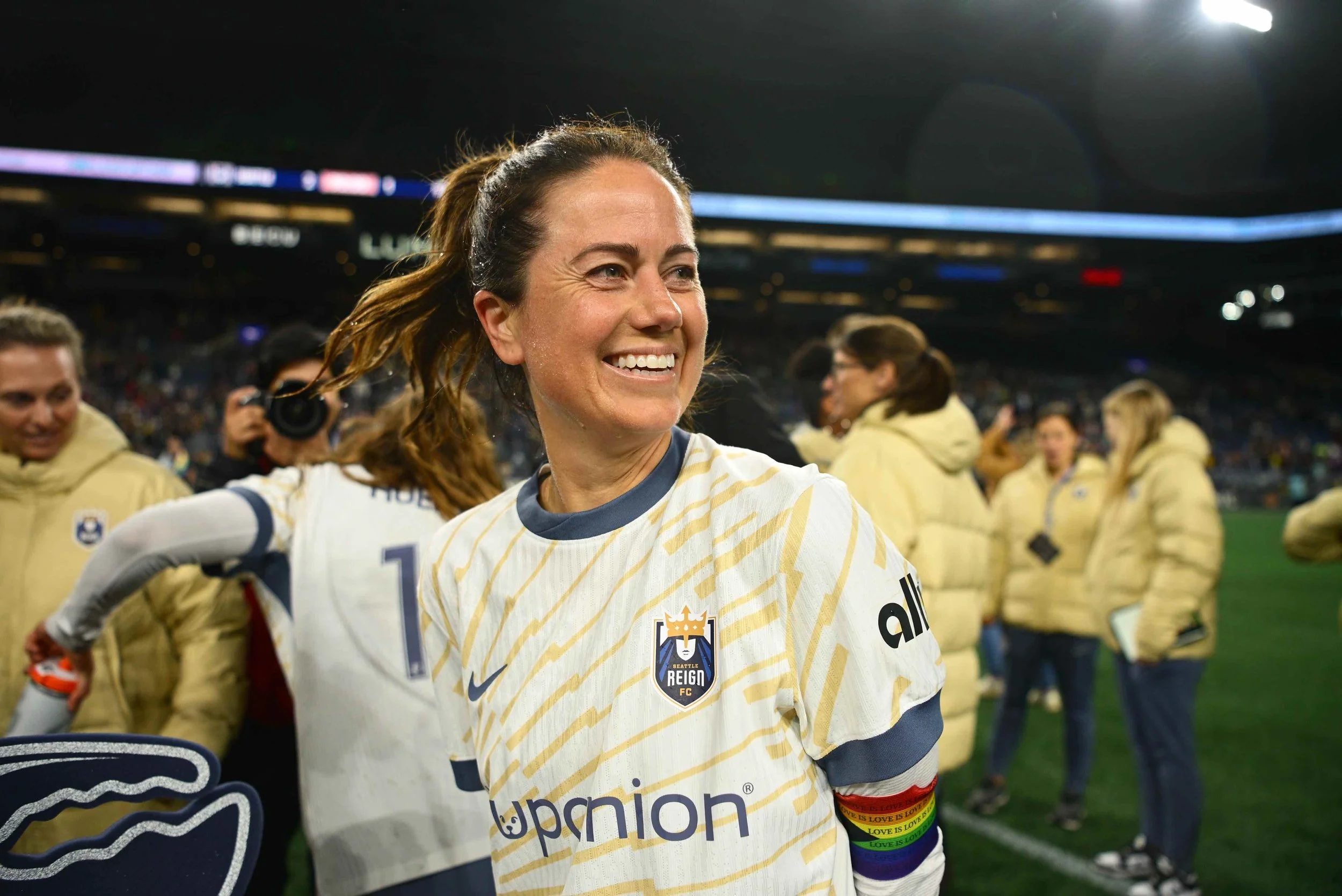 Laura Barnes with Seattle Reign FC