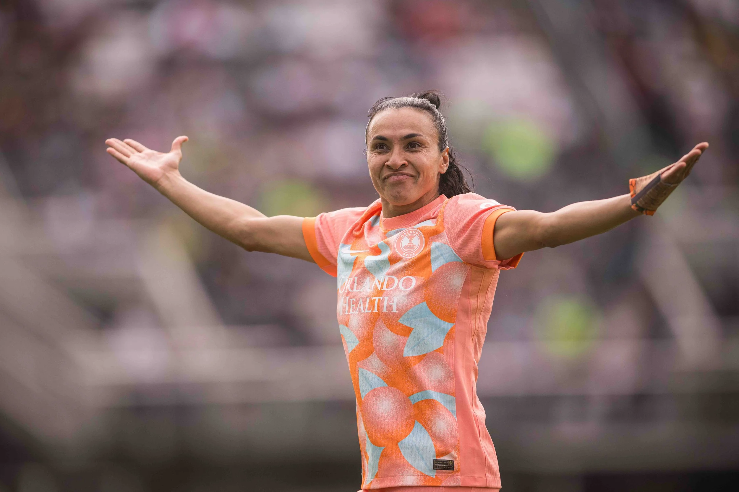 Marta playing for Orlando Pride