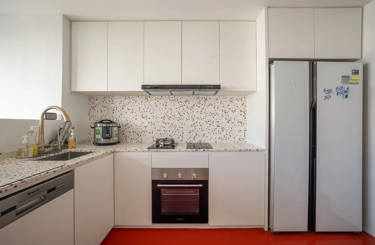 terrazzo quartz countertop Singapore, retro kitchen Singapore
