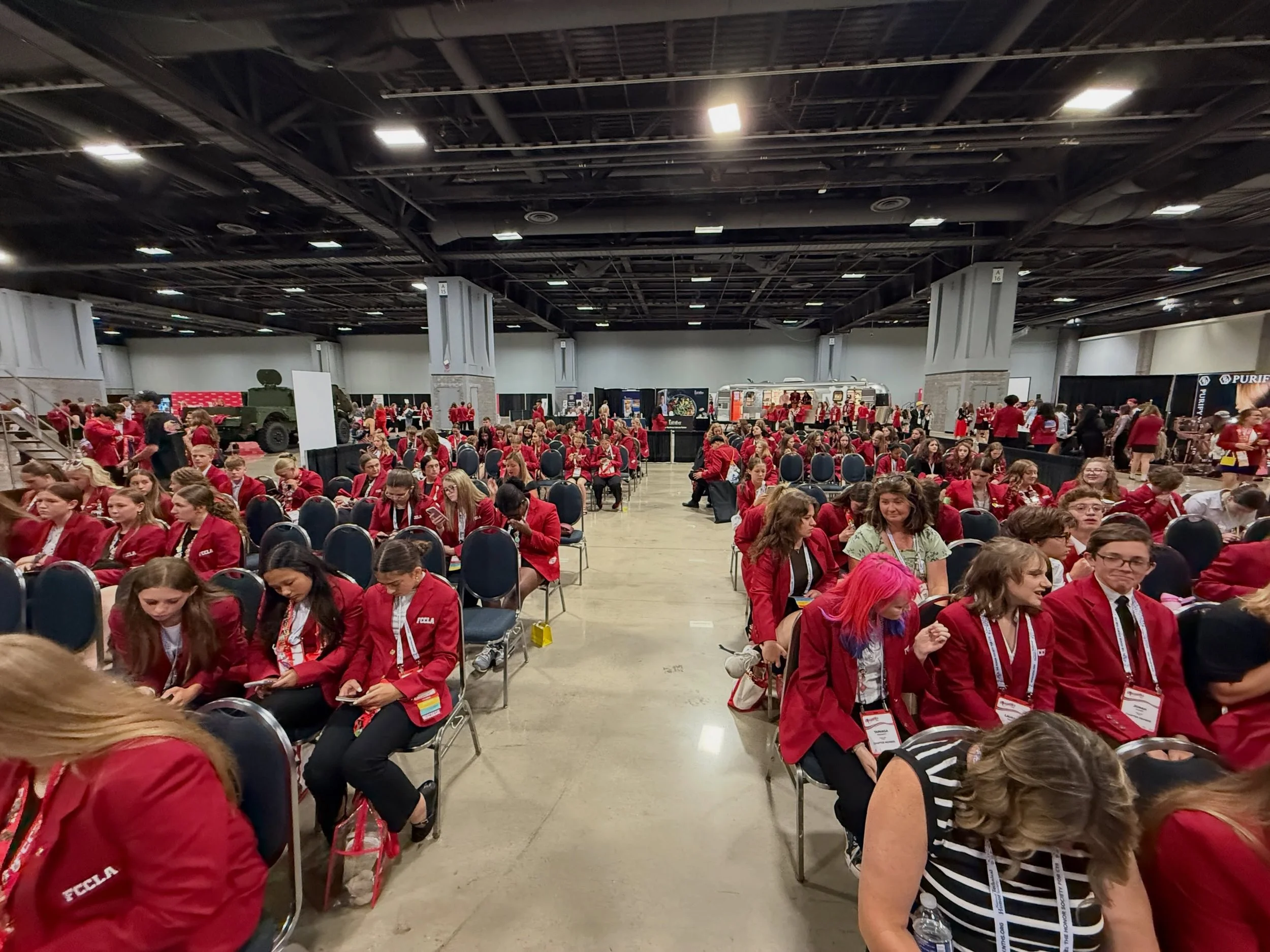 Wednesday was a great day of leadership! State President @lilychai_fccla presented an outstanding RED Talk to a packed house, VP of Membership @addi.mifccla was recognized on stage for Michigan&rsquo;s member increase, and even more members showed of