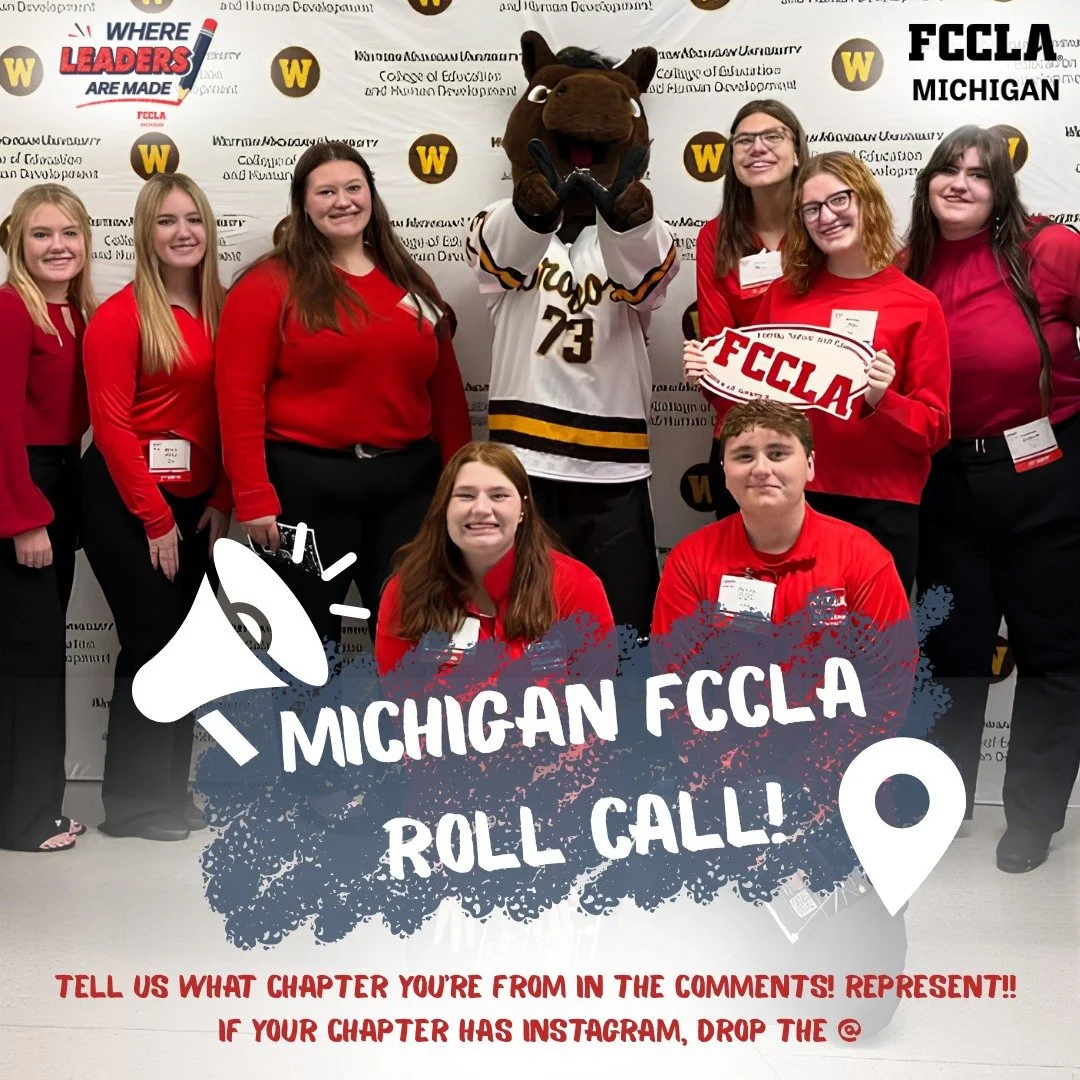 MICHIGAN FCCLA ROLL CALL! 📍❤️

We want to see who's representing across Michigan!

Drop your school in the comments ⬇️

Other states are welcome to participate. Let's connect! 👀

#MichiganFCCLA #FCCLA #FutureEducators