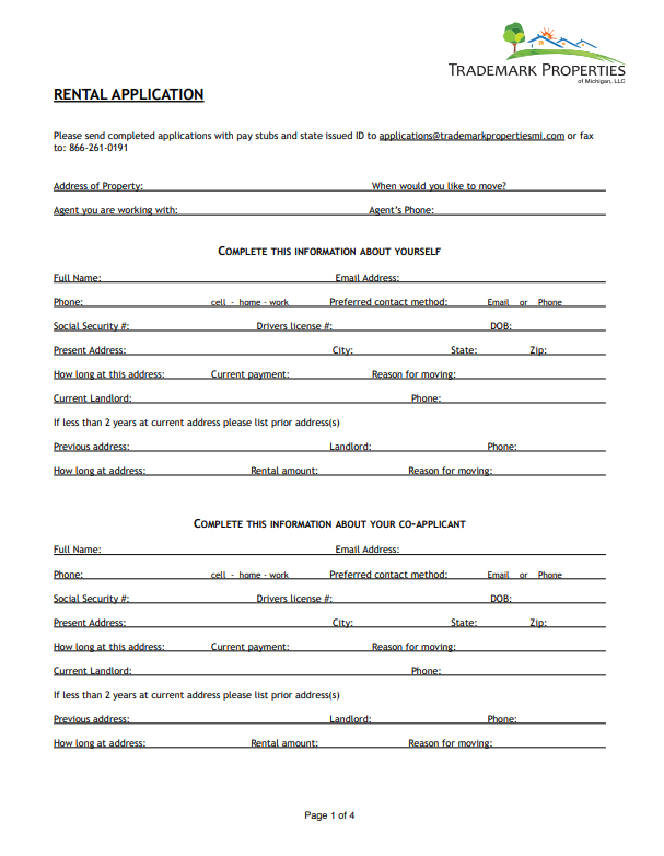 Rental Application