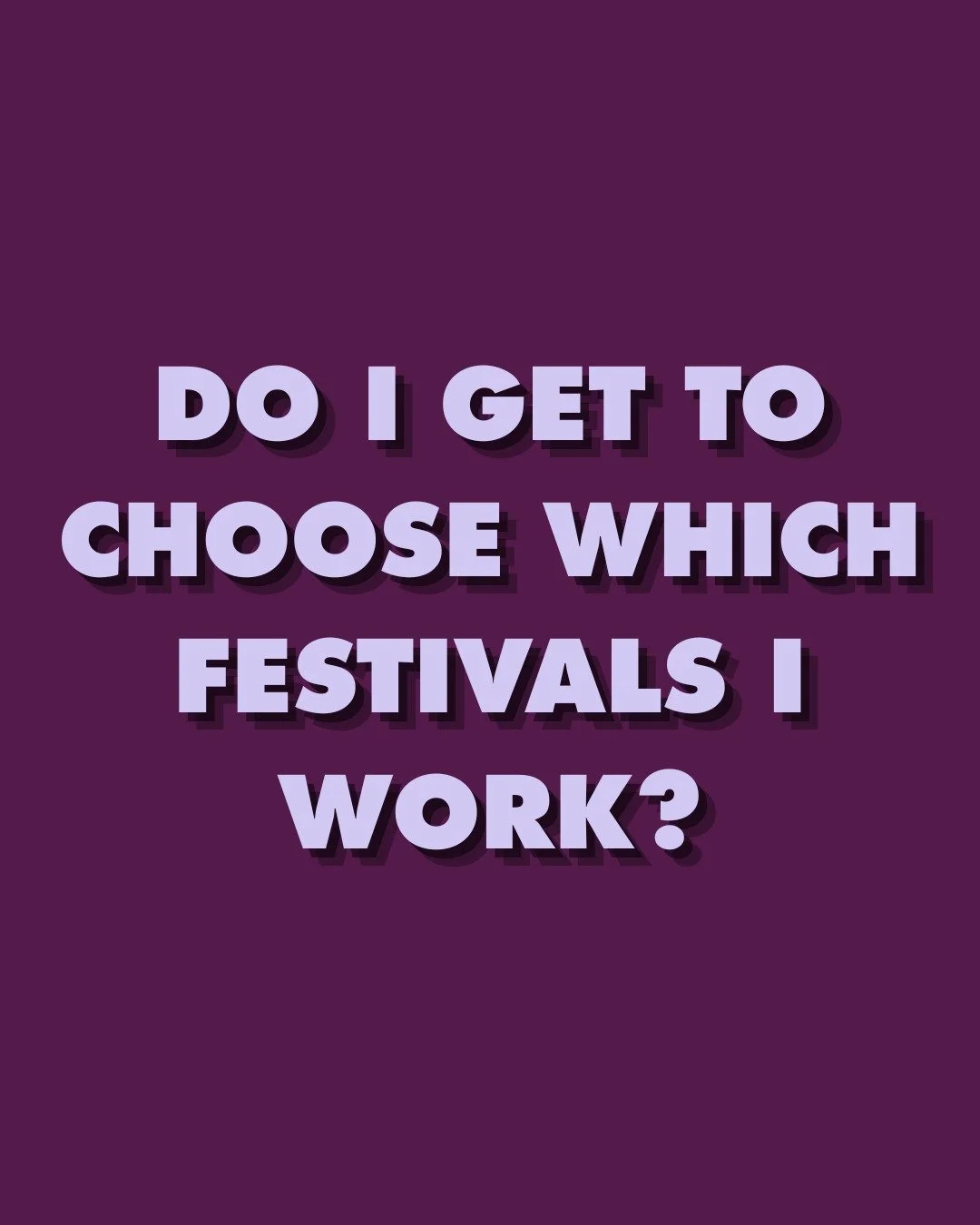 Your summer, your choice ✨
You decide which festivals you want to work &mdash; we just give you the opportunities.
⚡ Tag your crew &amp; sign up now!