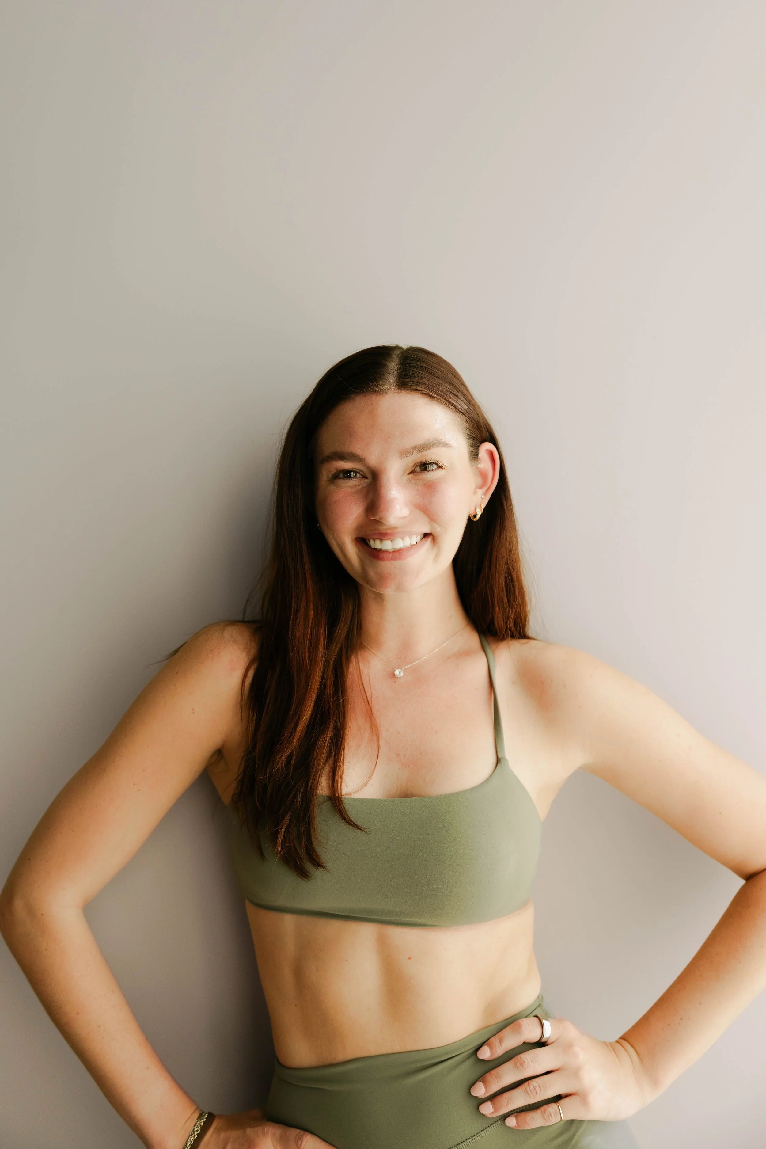 Tori a Pilates instructor and full time occupational therapist passionate about helping people feel stronger, improve body awareness, and move with confidence. She is a former collegiate dual athlete (volleyball and high jump) and finds that moving m