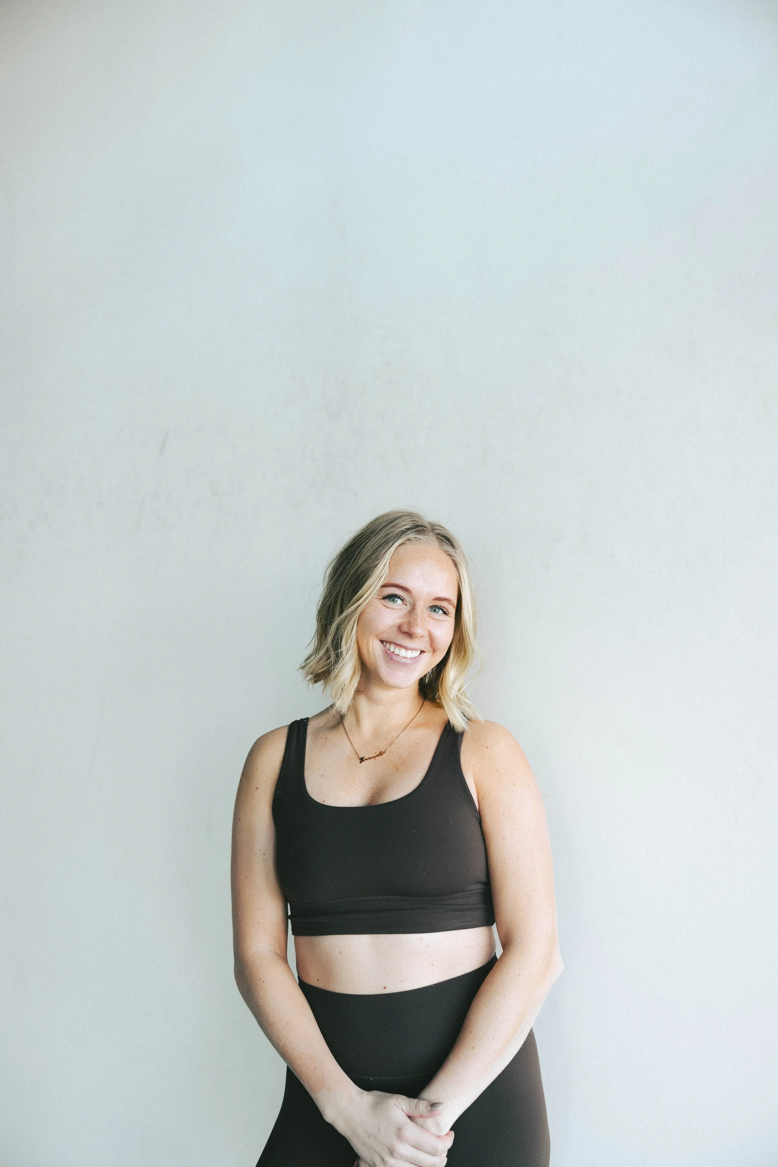 Hannah - Studio Manager. Hannah is a certified fitness instructor with over 3 years of experience in the fitness industry. She is excited to turn her passion for movement, wellness, and community into her full-time role, creating a space where client