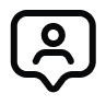 Icon of a person with a speech bubble