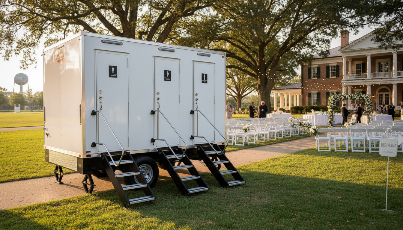 wedding restroom trailers Tupelo, MS
