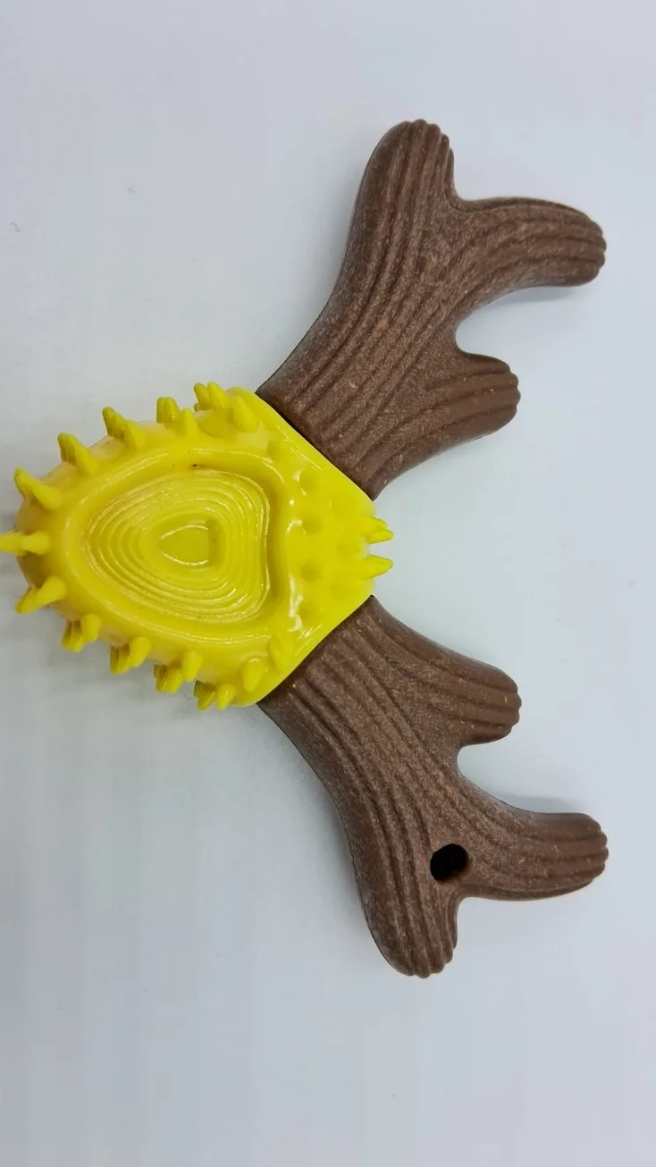 The Dura-Dog Antlers Chew Toy For Dogs yellow.webp