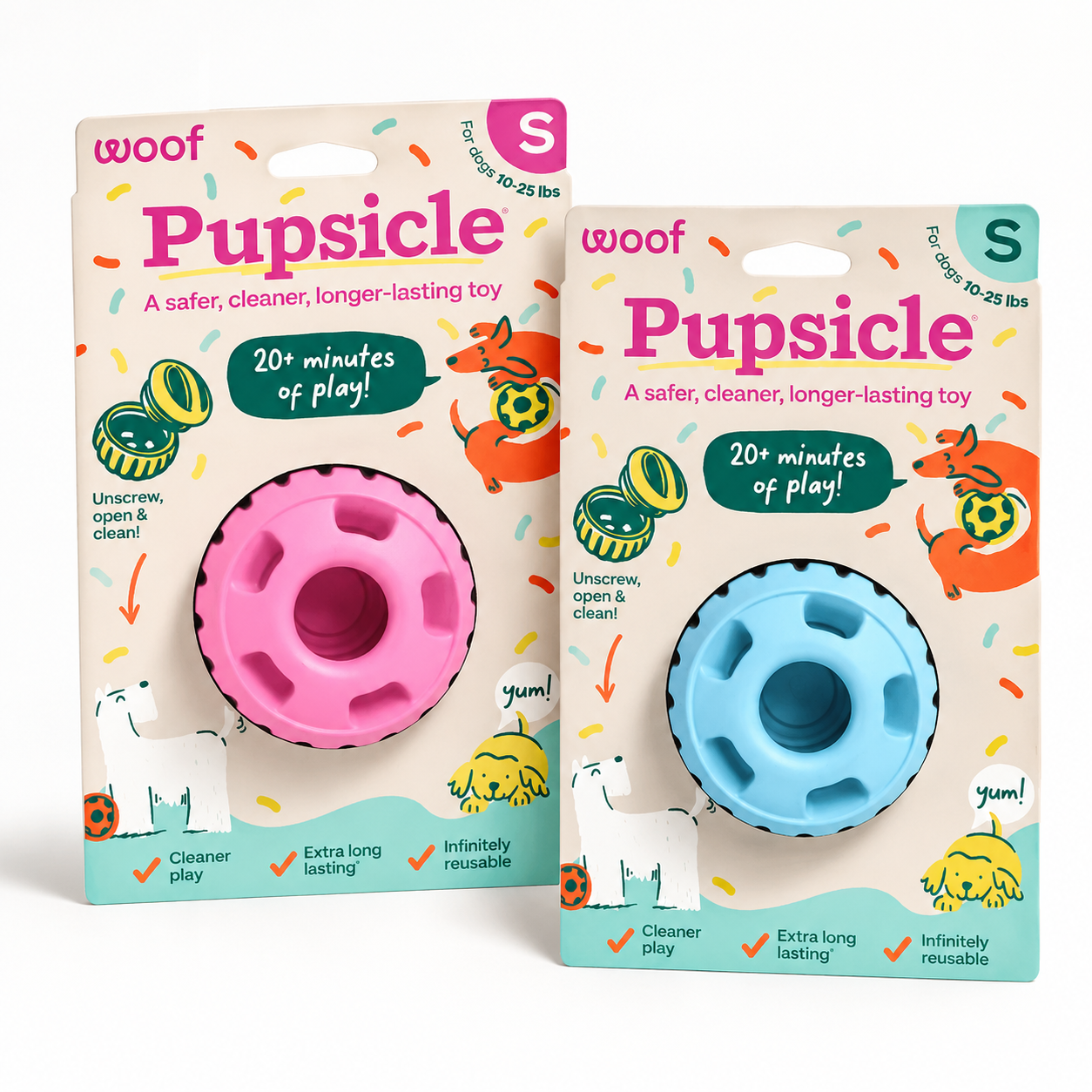 Woof Pupsicle Treat-Dispensing Dog Toy – Small