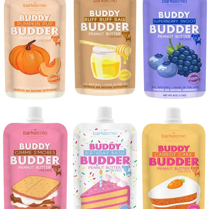 Buddy Budder Dog Peanut Butter Squeeze Packs
