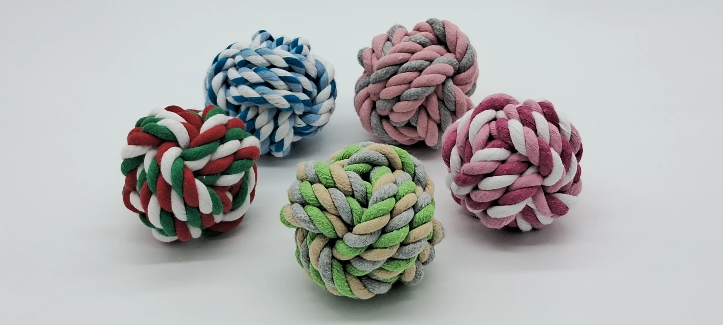 Fetch Ball Rope Pet Toy For Dogs and Cats - Red and Green-multiple.webp