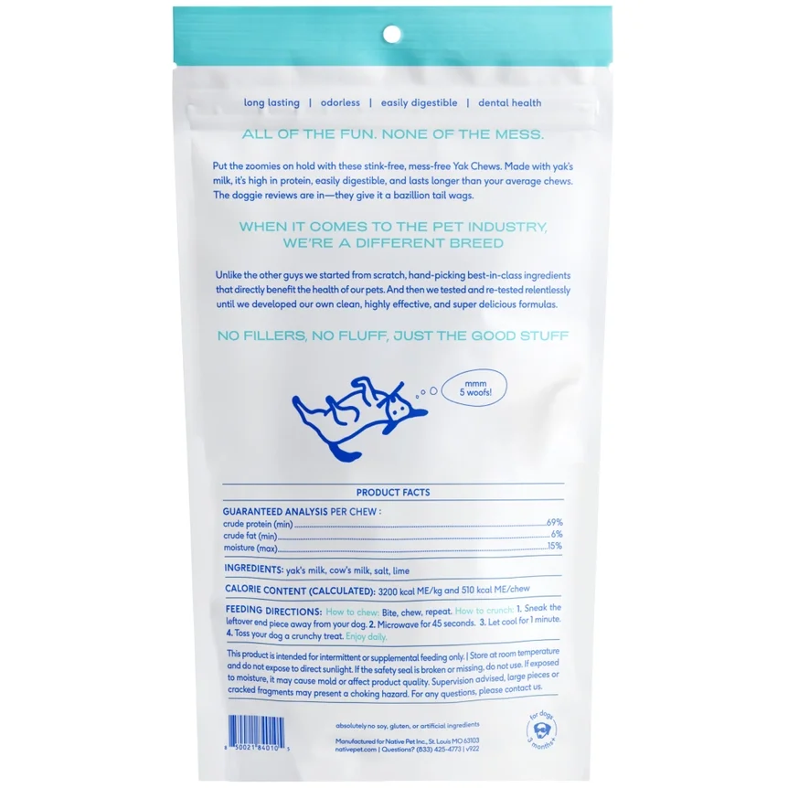 Yak Chews - Native Pet - Package Back.webp