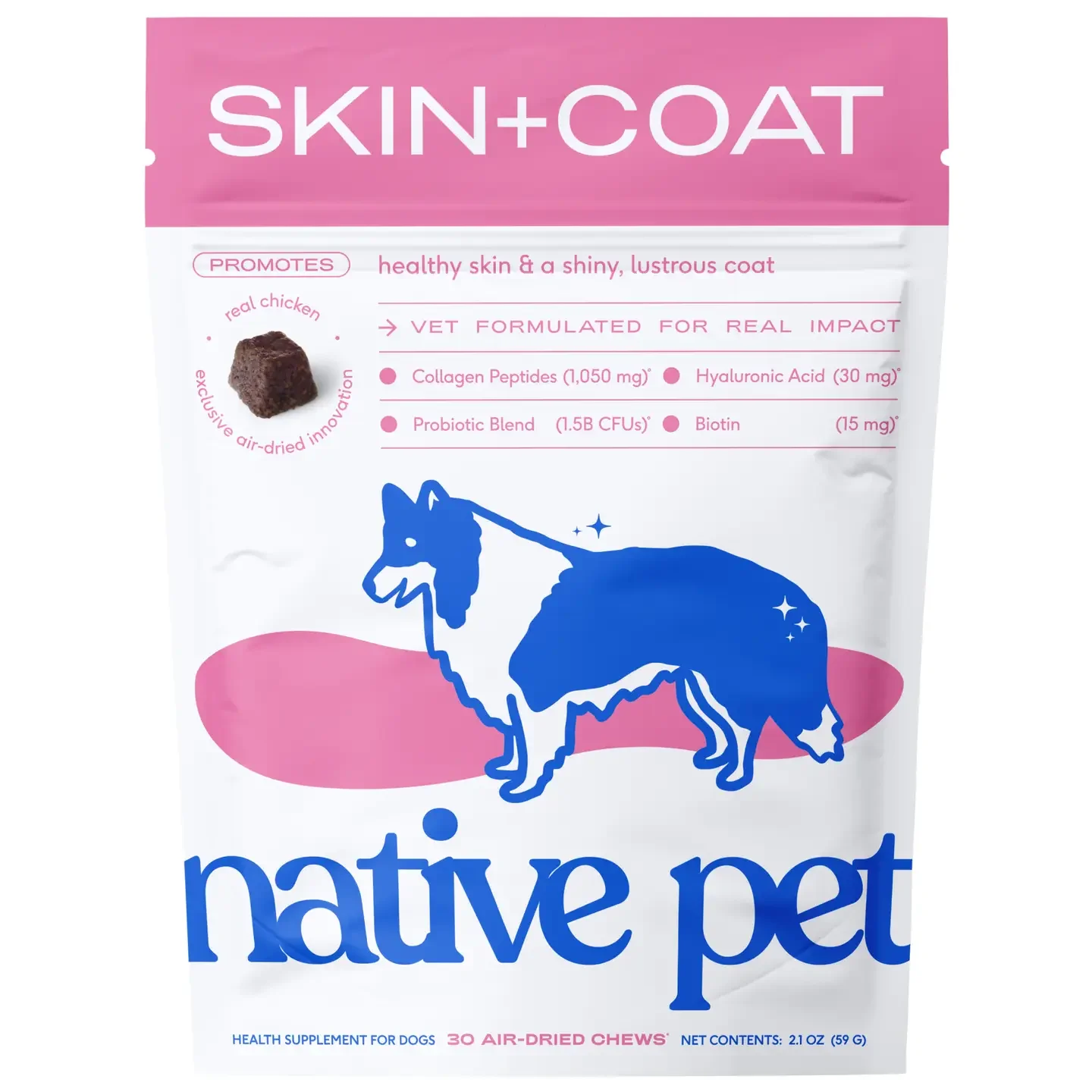 Native Skin + Coat Chews, Skin & Coat Supplement For Dogs.webp
