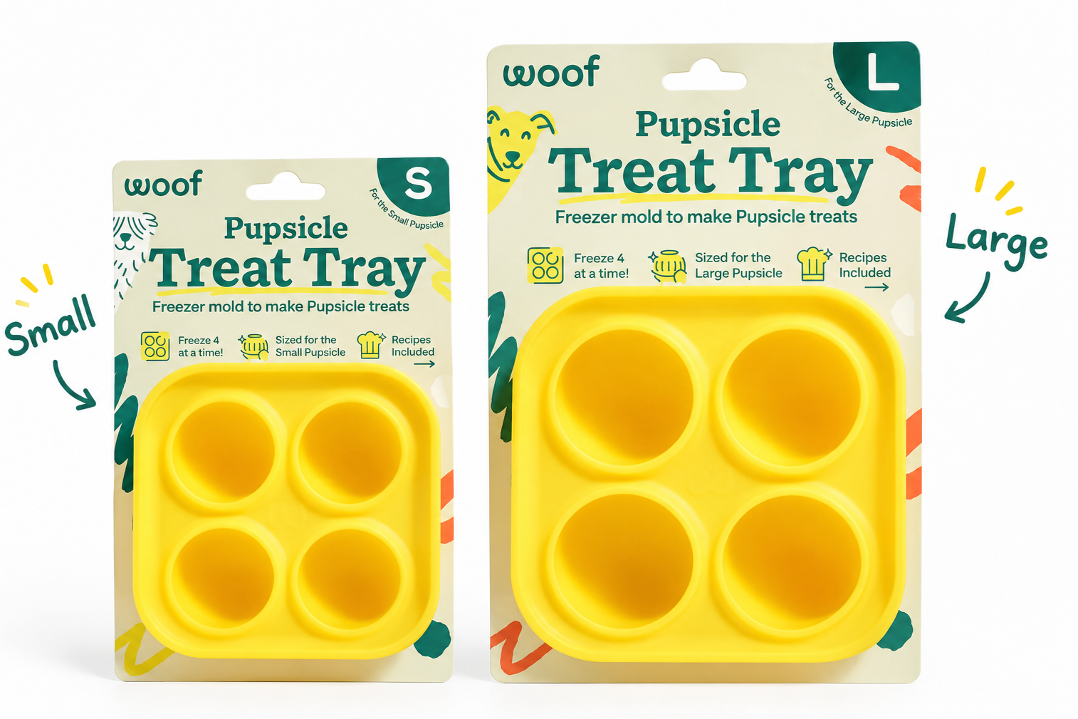 Woof Pupsicle Treat Tray – Frozen Dog Treat Mold