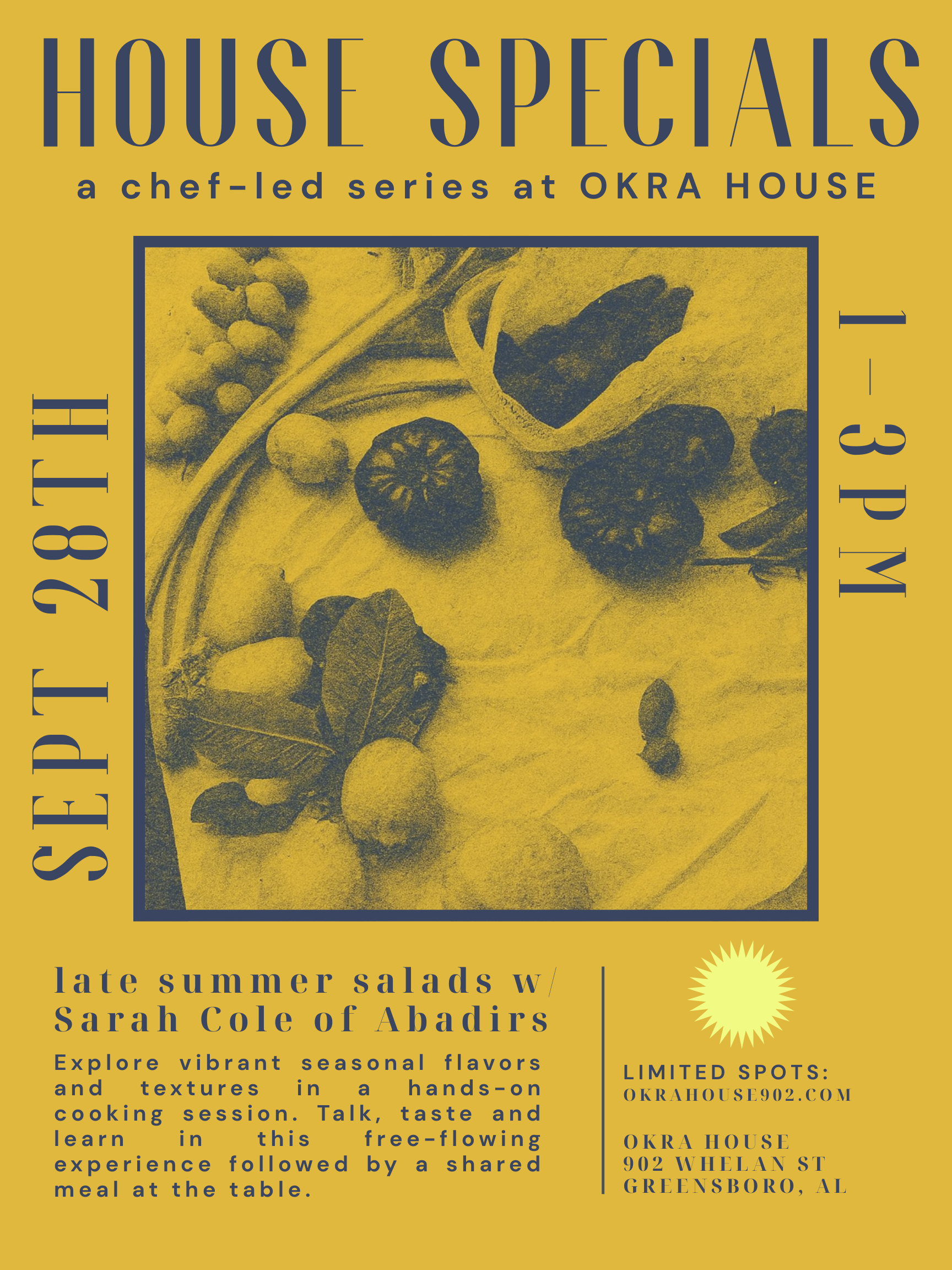 HOUSE SPECIALS: Late Summer Salads with Chef Sarah Cole