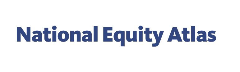 Text reading 'National Equity Atlas' on a white background.