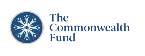 The logo of The Commonwealth Fund featuring a blue circular emblem with a white starburst design and the organization's name in blue text.