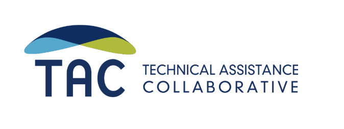 TAC Technical Assistance Collaborative logo with blue, light blue, and green abstract shapes.