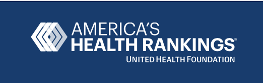 America's Health Rankings logo with blue background and white text