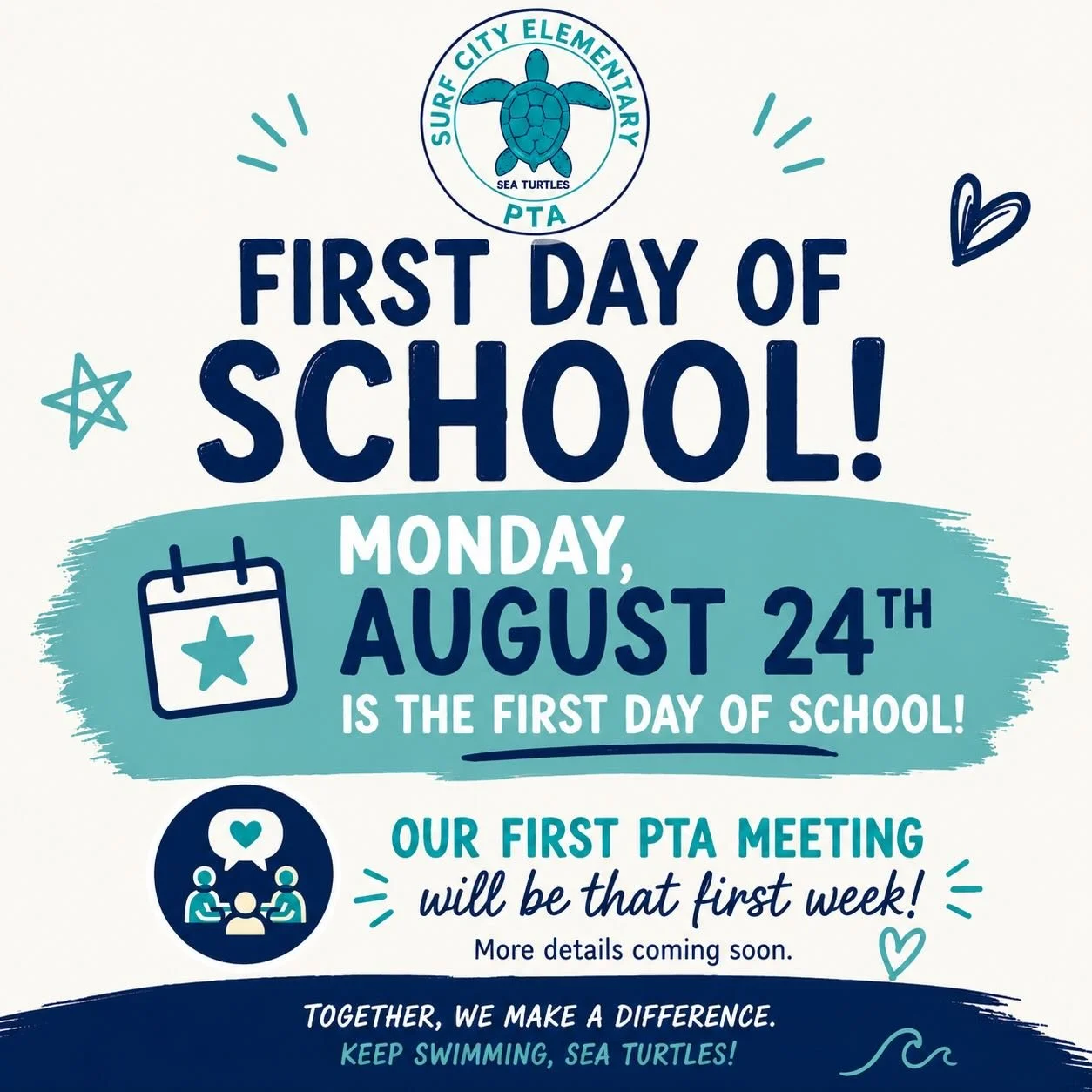 🎒✨ Ready or not&hellip; here comes the 2026&ndash;2027 school year! 🐢💙

We can&rsquo;t wait to welcome all of our amazing Sea Turtles back to Surf City Elementary!

Before the first day, join us for Orientation Day:

🩵 Pre-K &amp; Kindergarten Or