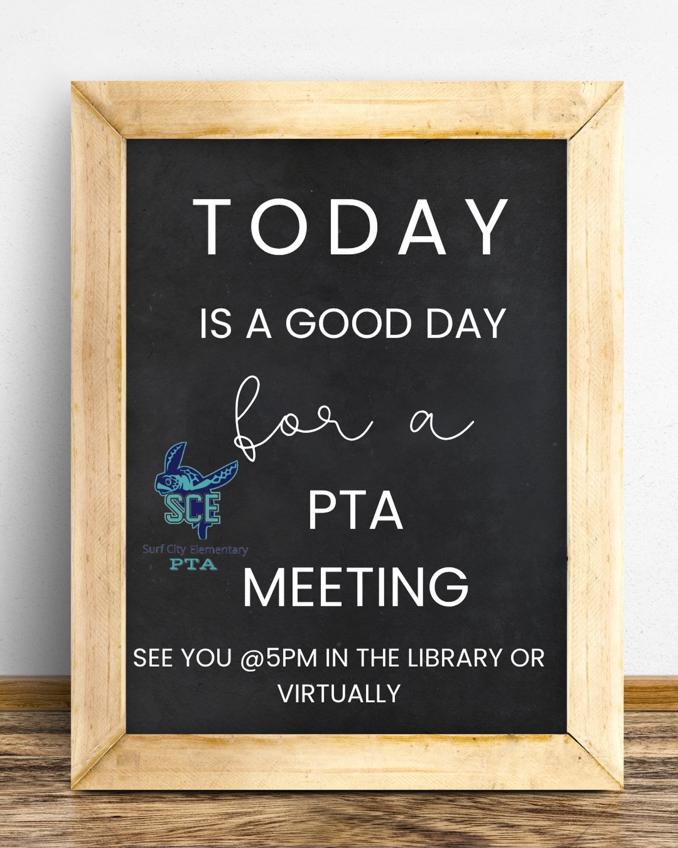 TONIGHT IS THE NIGHT! 💙🐢
Our PTA meeting is happening tonight at 5:00 PM in the school library!
Join us in person for:
 🧸 Free childcare on-site
 🎟️ Raffle entry for awesome local business prizes (in-person attendees only!)
On the Agenda:
 👋 Int